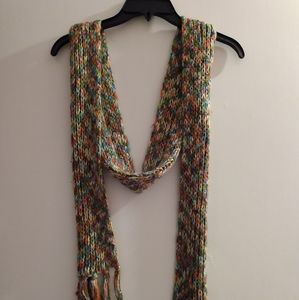 Hand knitted scarf